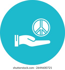 Ícone do vetor de paz. Pode ser usado para impressão, aplicativos móveis e da Web.