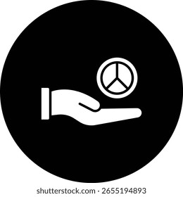 Peace vector icon. Can be used for printing, mobile and web applications.