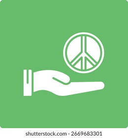 Ícono del Vector de la paz. Se puede utilizar para aplicaciones de impresión, móviles y de Web.