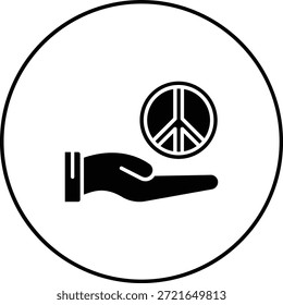 Ícono del Vector de la paz. Se puede utilizar para aplicaciones de impresión, móviles y de Web.