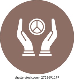 Ícone do vetor de paz. Pode ser usado para impressão, aplicativos móveis e da Web.