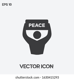 Peace vector icon illustration. Ui/Ux. Premium quality.