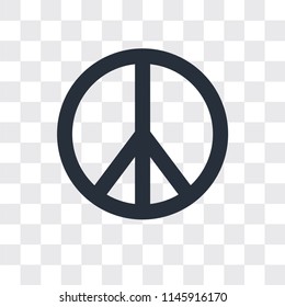 Peace vector icon isolated on transparent background, Peace logo concept