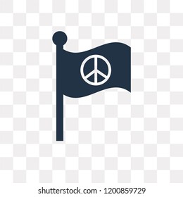 Peace vector icon isolated on transparent background, Peace transparency concept can be used web and mobile
