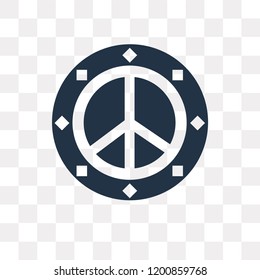 Peace vector icon isolated on transparent background, Peace transparency concept can be used web and mobile