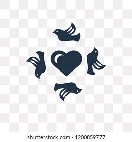 Peace vector icon isolated on transparent background, Peace transparency concept can be used web and mobile
