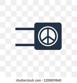Peace vector icon isolated on transparent background, Peace transparency concept can be used web and mobile