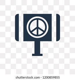 Peace vector icon isolated on transparent background, Peace transparency concept can be used web and mobile