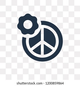 Peace vector icon isolated on transparent background, Peace transparency concept can be used web and mobile