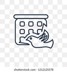 Peace vector outline icon isolated on transparent background, high quality linear Peace transparency concept can be used web and mobile