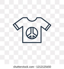 Peace vector outline icon isolated on transparent background, high quality linear Peace transparency concept can be used web and mobile