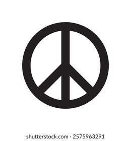 Peace vector Symbol black silhouette