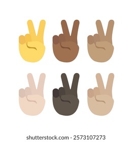 Peace victory sign hand hands vector emoji illustration symbol icon v