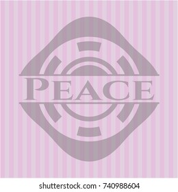Peace vintage pink emblem