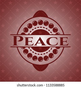 Peace vintage red emblem