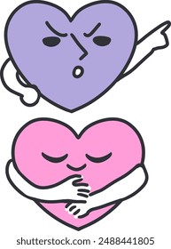 Peace vs Pressure Two Emotional Hearts Art. Excellent resource for discussions about emotional intelligence, mental health awareness, or conflict resolution.
