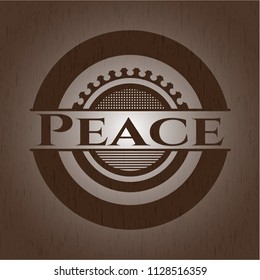 Peace wood signboards