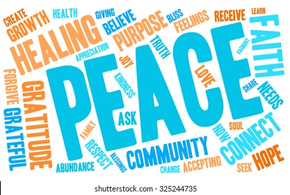 Peace Word Cloud On White Background Stock Vector (Royalty Free ...