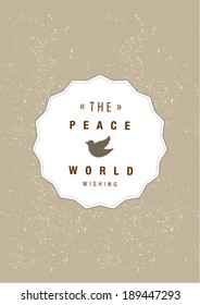 peace world vector poster design template/ layout design/ background