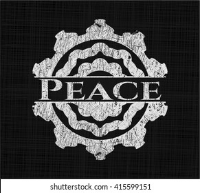 Peace written on a blackboard