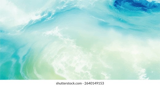 A peaceful abstract watercolor background in soft blue and green tones, resembling the calm ocean. Ideal for web design, stationery, and digital backdrops.
