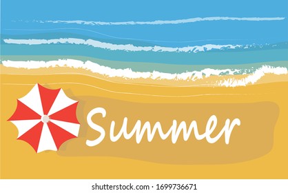 Peaceful beach during summer time