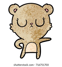 peaceful cartoon bear