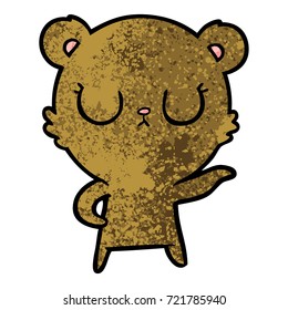 peaceful cartoon bear