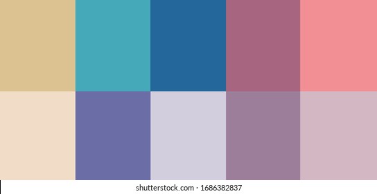 Peaceful color combinations from dark to light