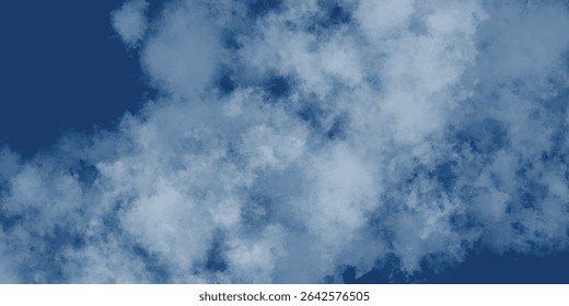 O contraste pacífico de nuvens luminosas à deriva contra a profundidade do vasto e aberto céu


