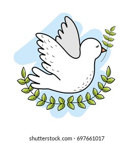 peaceful dove to worldwide harmony element