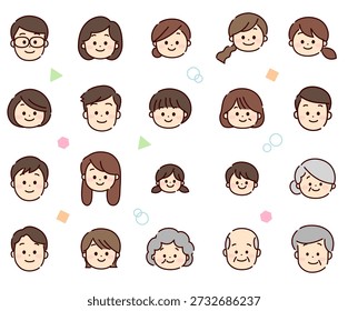 Los rostros pacíficos de personas de todas las generaciones