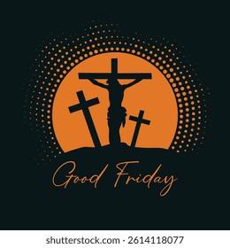 Peaceful Good Friday minimalist vector.
