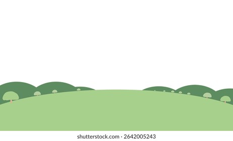 	
Peaceful Landscape Background with Green Grass Vector