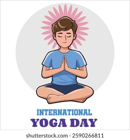 Peaceful man international day of yoga.international yoga day