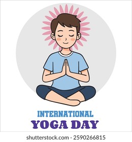 Peaceful man international day of yoga.international yoga day