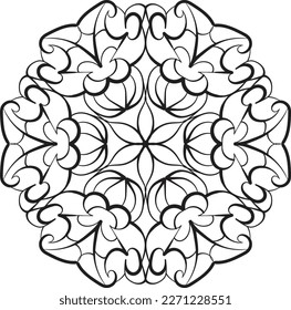 Peaceful mandala coloring anti stress meditation relaxing pattern