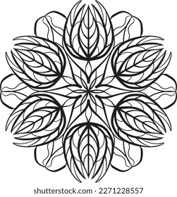 Peaceful mandala coloring anti stress meditation relaxing pattern