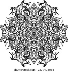 Peaceful mandala coloring relaxing drawing