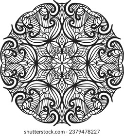 Peaceful mandala coloring relaxing drawing