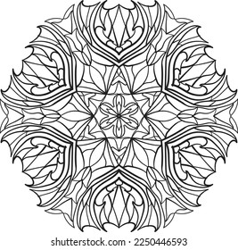 Peaceful mandala coloring relaxing meditation colorful decoration