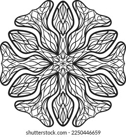 Peaceful mandala coloring relaxing meditation colorful decoration