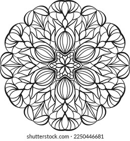 Peaceful mandala coloring relaxing meditation colorful decoration