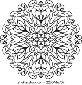 Peaceful mandala coloring relaxing meditation colorful decoration