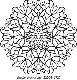 Peaceful mandala coloring relaxing meditation colorful decoration