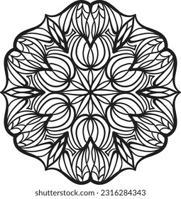 Peaceful mandala coloring relaxing meditation