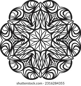 Peaceful mandala coloring relaxing meditation