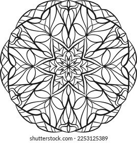 Mandala pacífica coloración relajante patrón anti estrés meditación