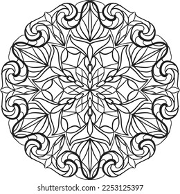Mandala pacífica coloración relajante patrón anti estrés meditación