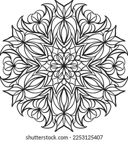 Peaceful mandala coloring relaxing pattern anti stress meditation